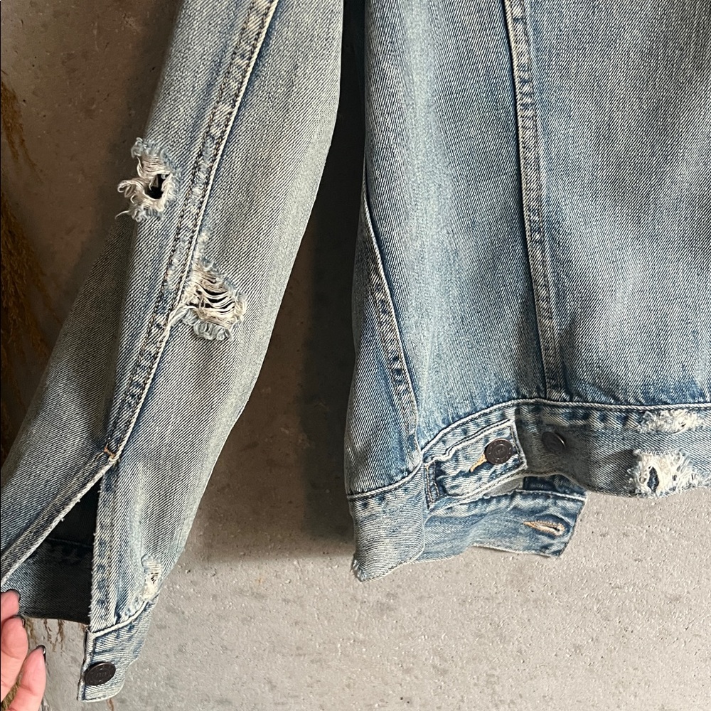 Able Distressed Denim Jacket - image 5
